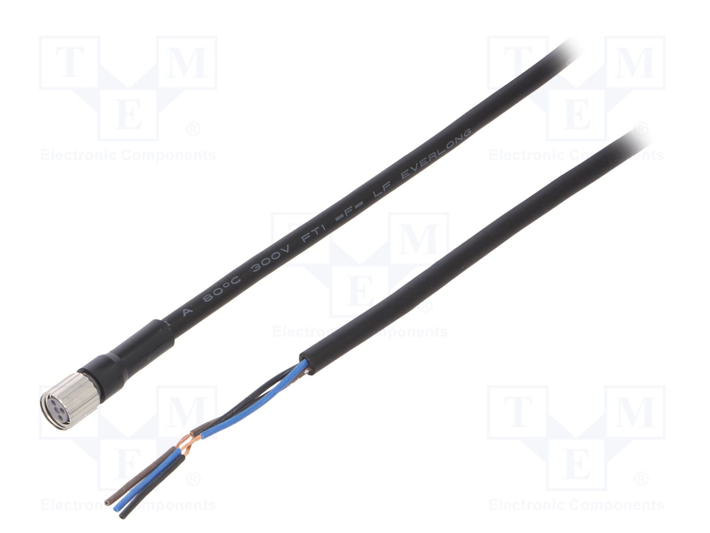 OMRON XS3FM8PVC3S10M Anturikaapeli M8 naaras, 3-napainen