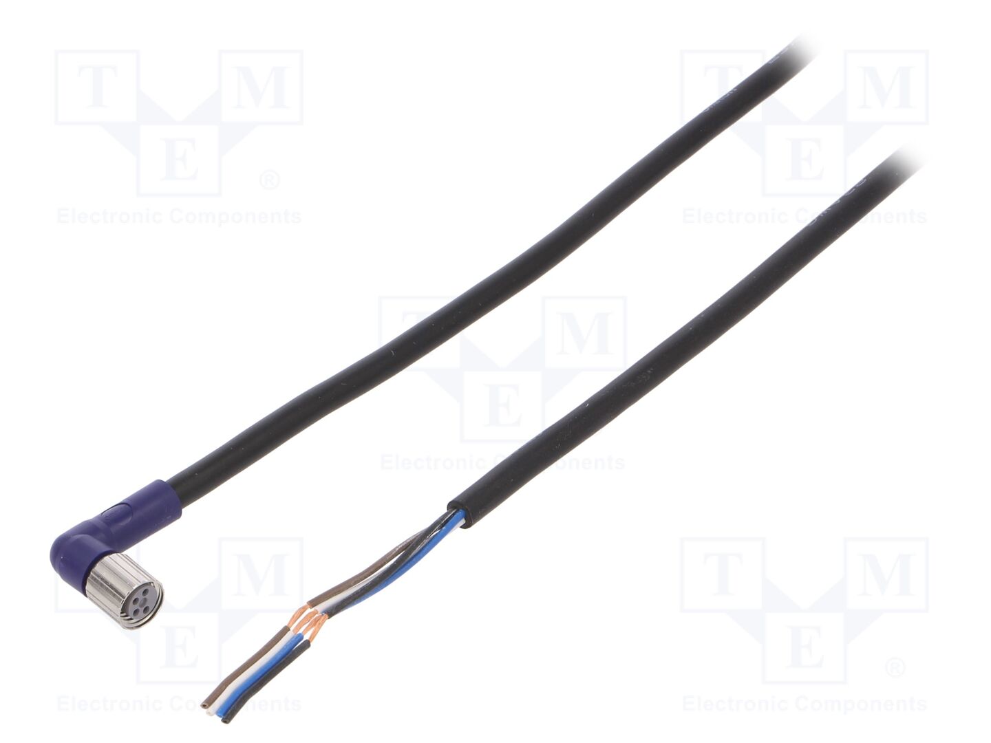 OMRON XS3FLM8PVC4A2M Kaapeli M8 naaras, kulma, 2m