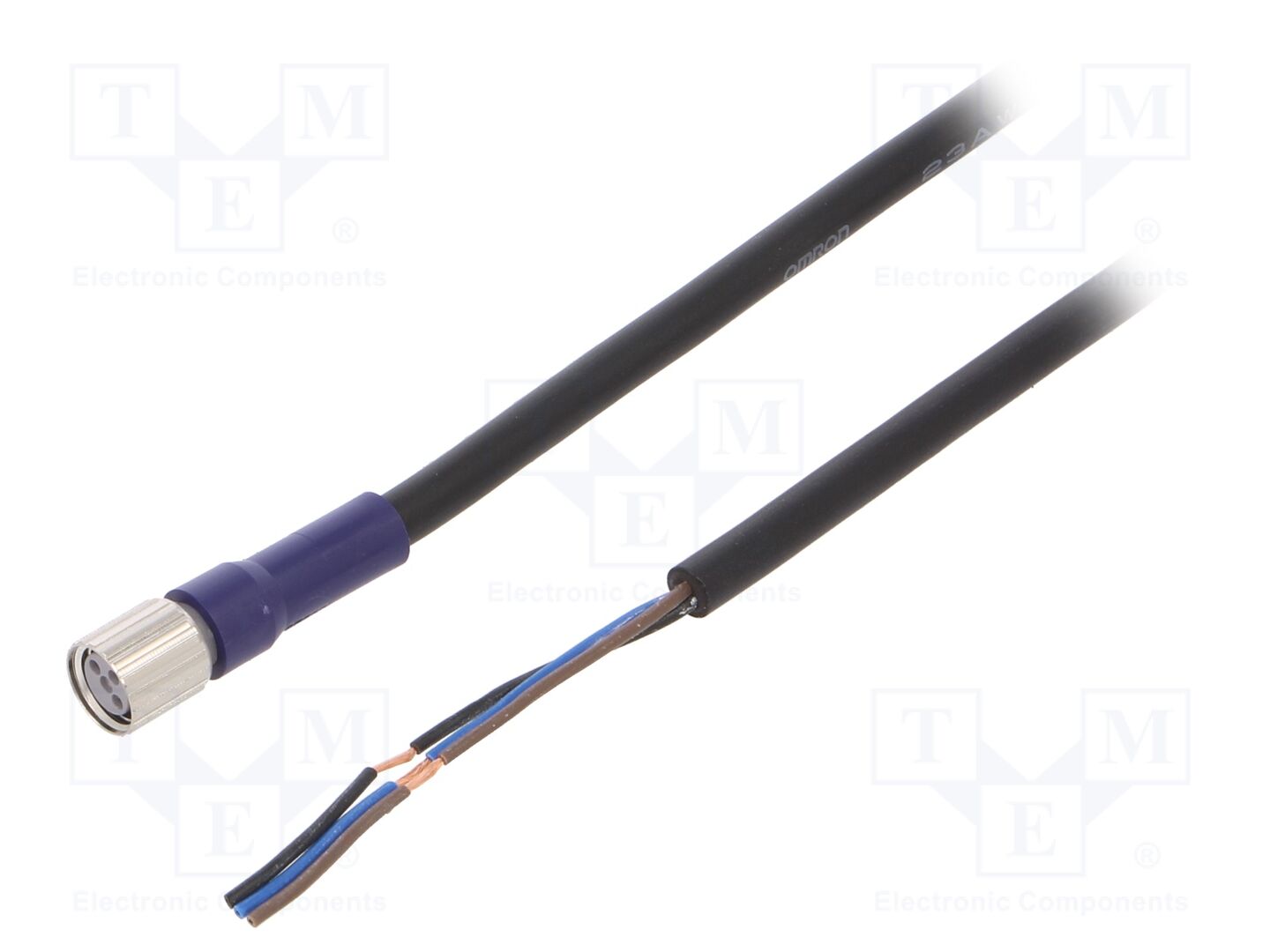 OMRON XS3FLM8PVC3S5M Anturikaapeli M8 naaras 5m