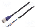 OMRON XS2FLM12PVC4S2M Anturikaapeli M12 naaras, 2m