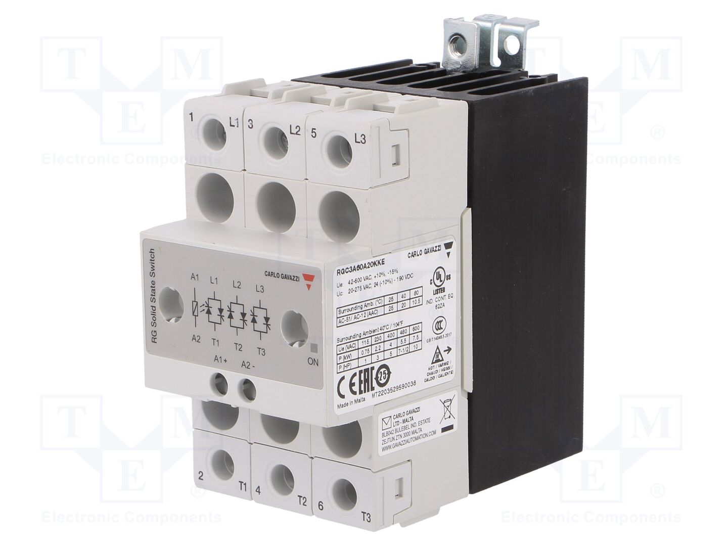 CARLO GAVAZZI RGC3A60A20KKE Puolijohderele 20A
