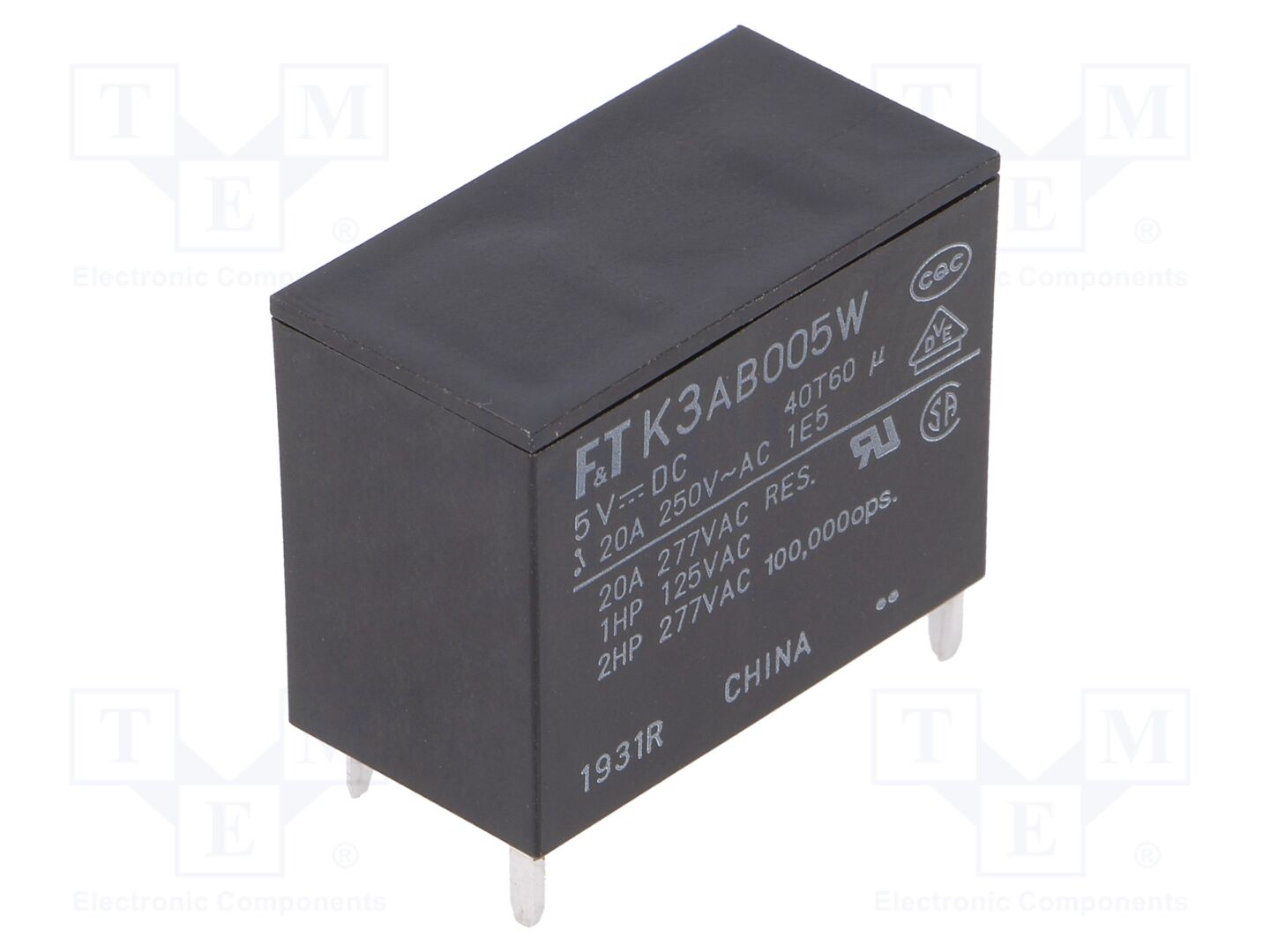 FCL Components FTR-K3AB005W Sähkömagneettinen rele 5VDC