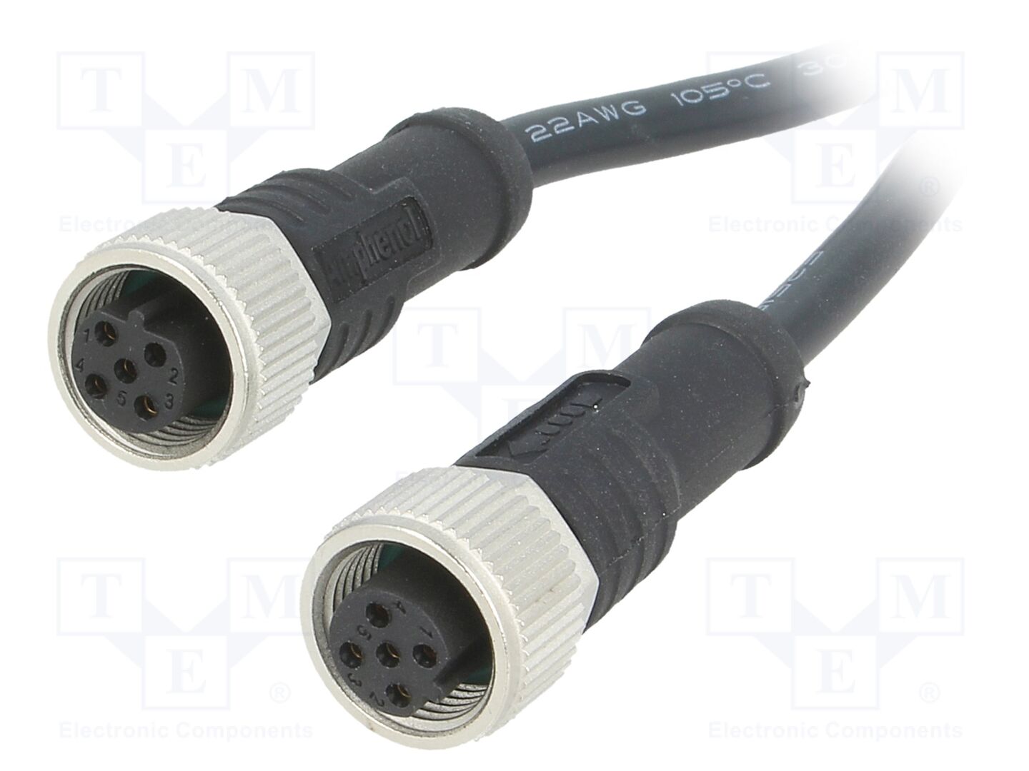 AMPHENOL LTW M12B05FL-12BFL-SD001 Anturikaapeli 5-napainen