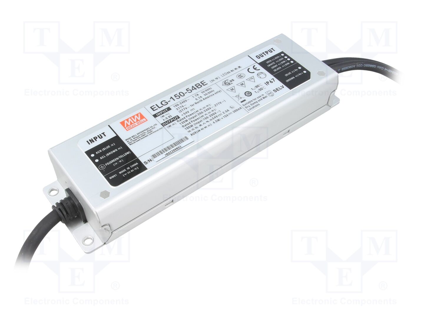 MEAN WELL ELG-150-54BE LED-verkkolaite 135W 54VDC 2.8A