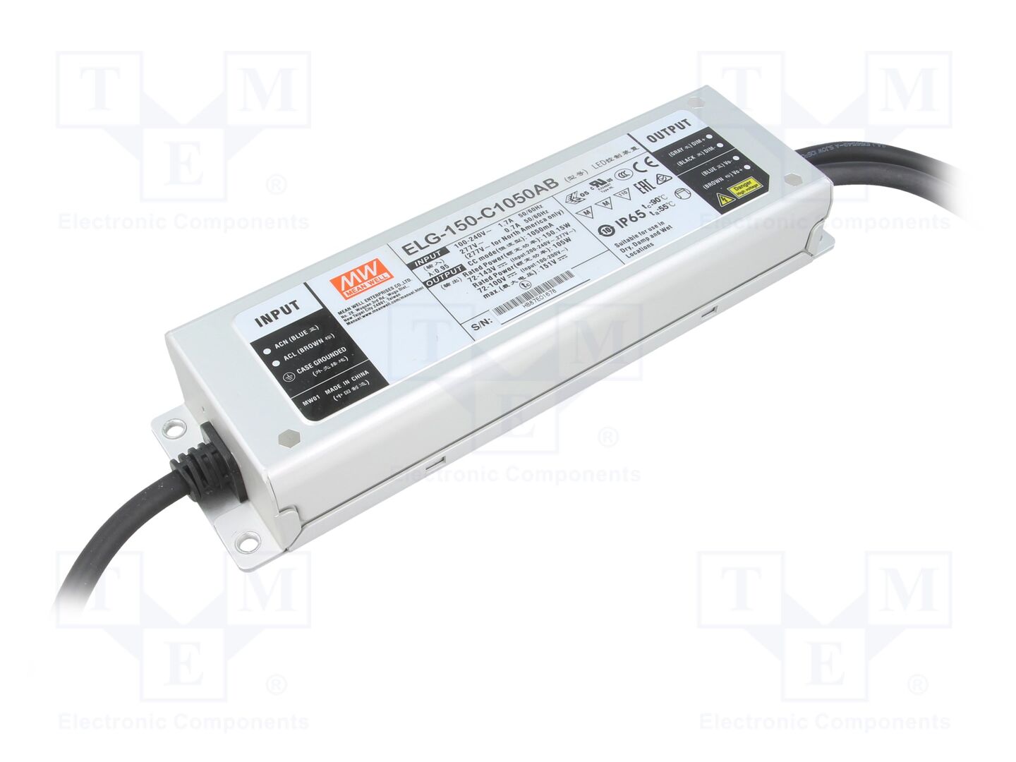 MEAN WELL ELG-150-C1050AB LED-virtalähde 150W 72-143VDC 525-1050mA
