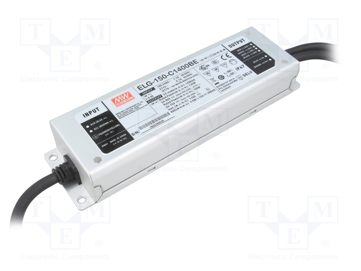 MEAN WELL ELG-150-C1400BE LED-verkkolaite 133W 54-95VDC 1400mA