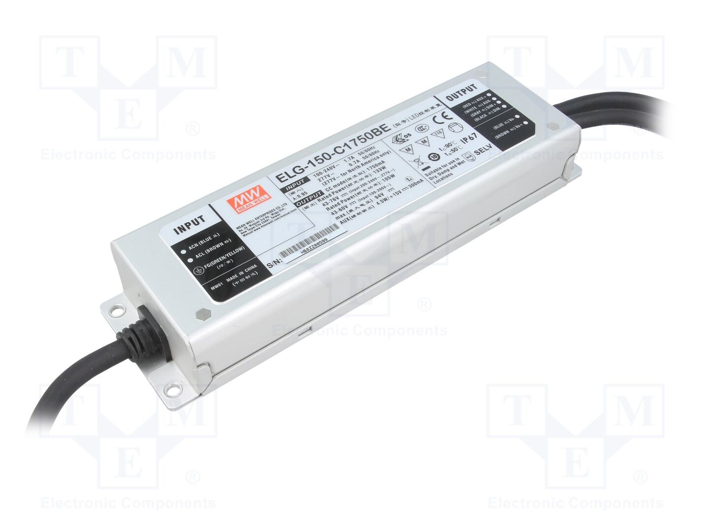 MEAN WELL ELG-150-C1750BE LED-virtalähde 133W 43-76VDC 1750mA