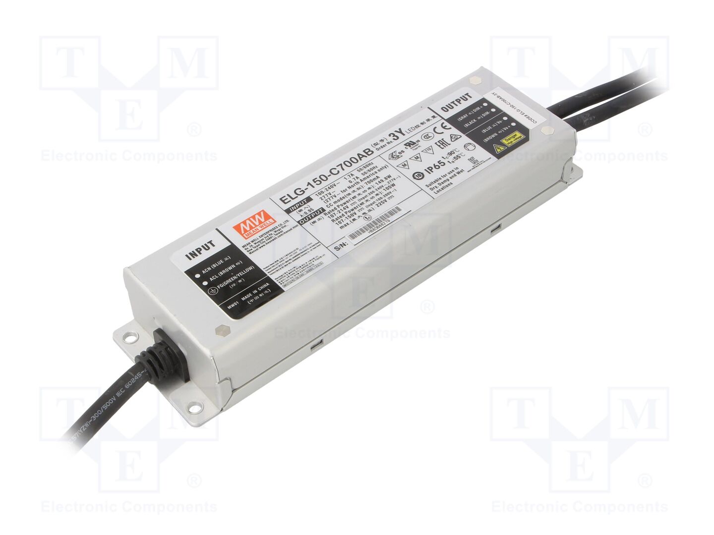 MEAN WELL ELG-150-C700AB-3Y LED-virtalähde 149,8W 350-700mA