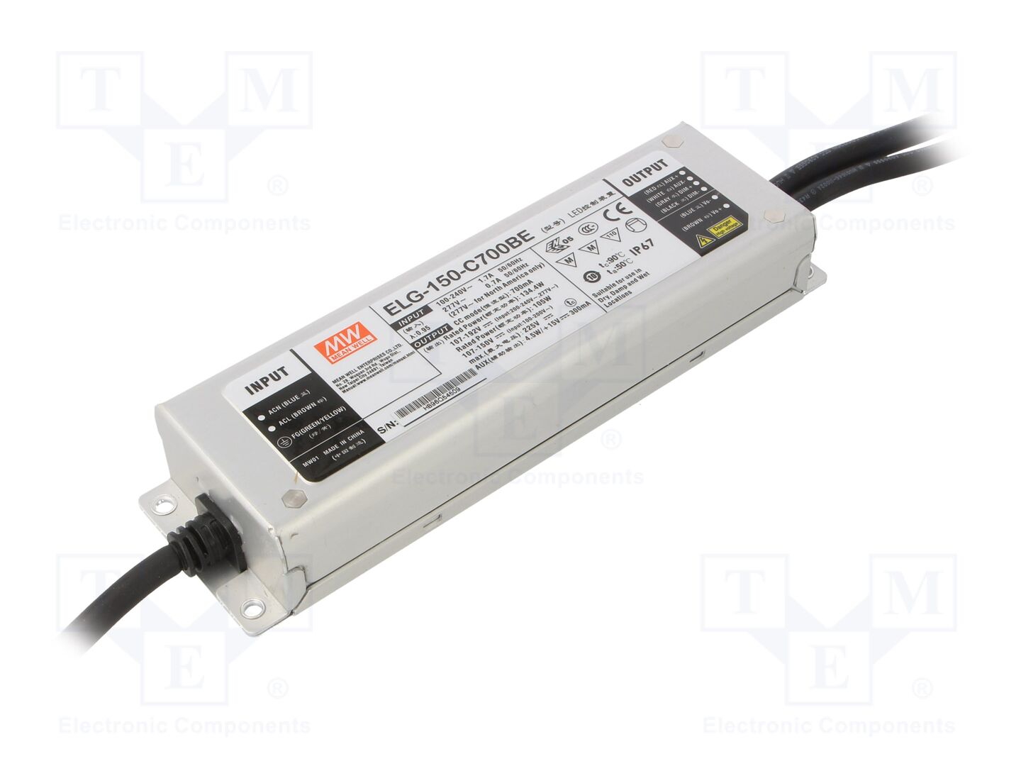 MEAN WELL ELG-150-C700BE LED-virtalähde 134,4W 700mA IP67