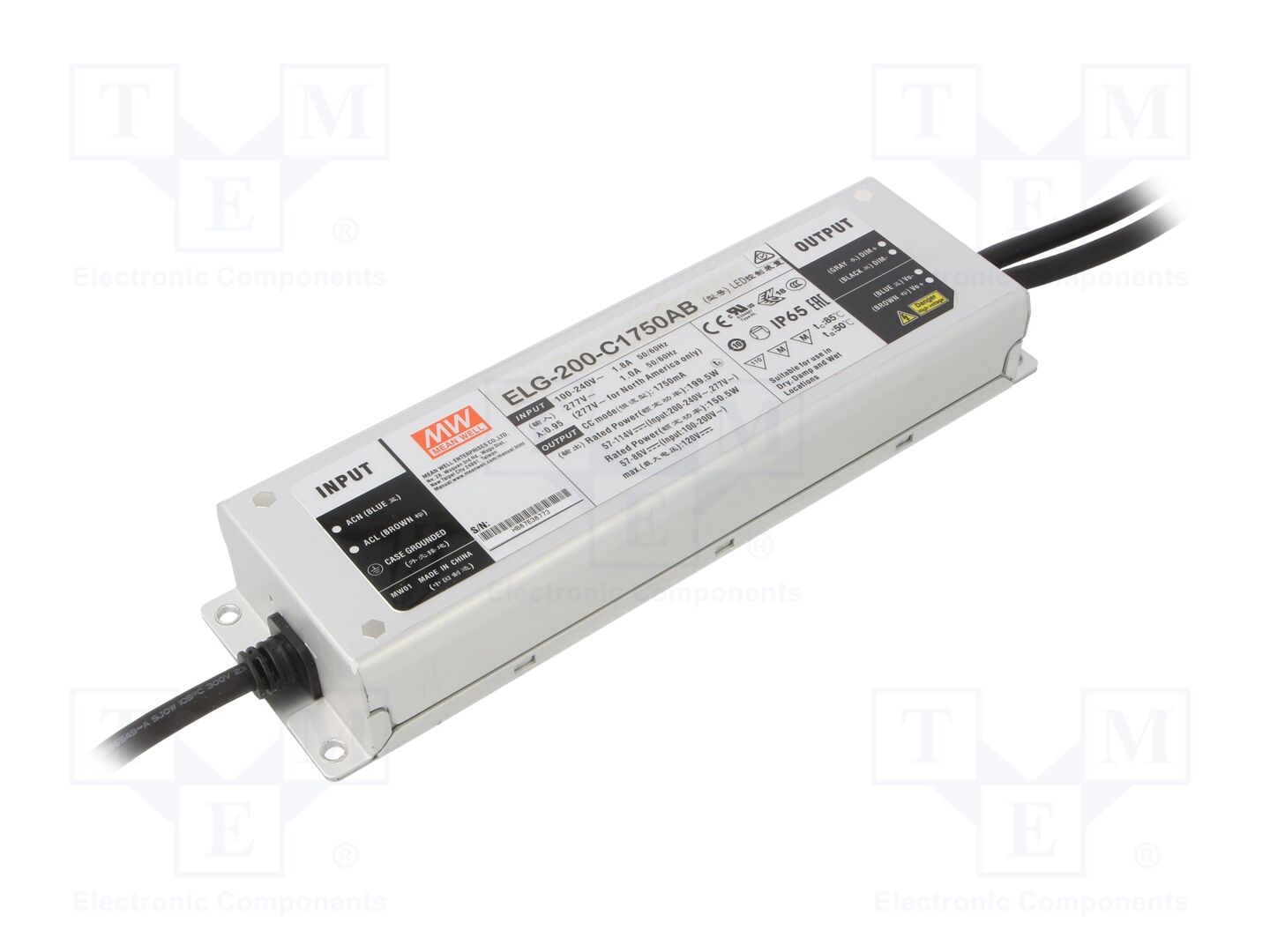 MEAN WELL ELG-200-C1750AB LED-virtalähde 199,5W 57-114VDC 875-1750mA