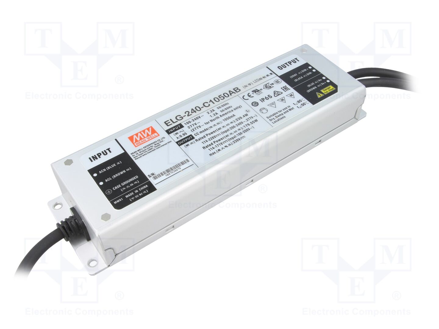 MEAN WELL ELG-240-C1050AB LED-virtalähde 239,4W 114-228VDC 525-1050mA