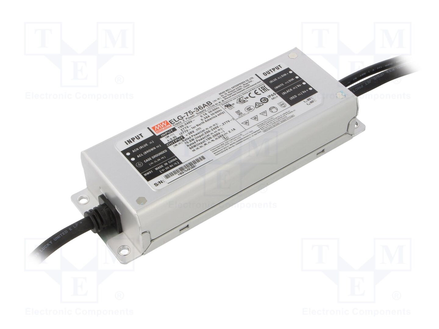 MEAN WELL ELG-75-12AB LED-virtalähde 60W 12VDC IP65