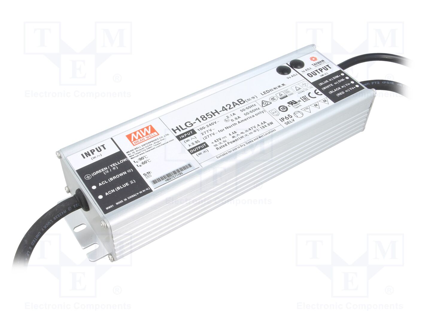 MEAN WELL HLG-185H-42AB LED-virtalähde 184,8W 42VDC