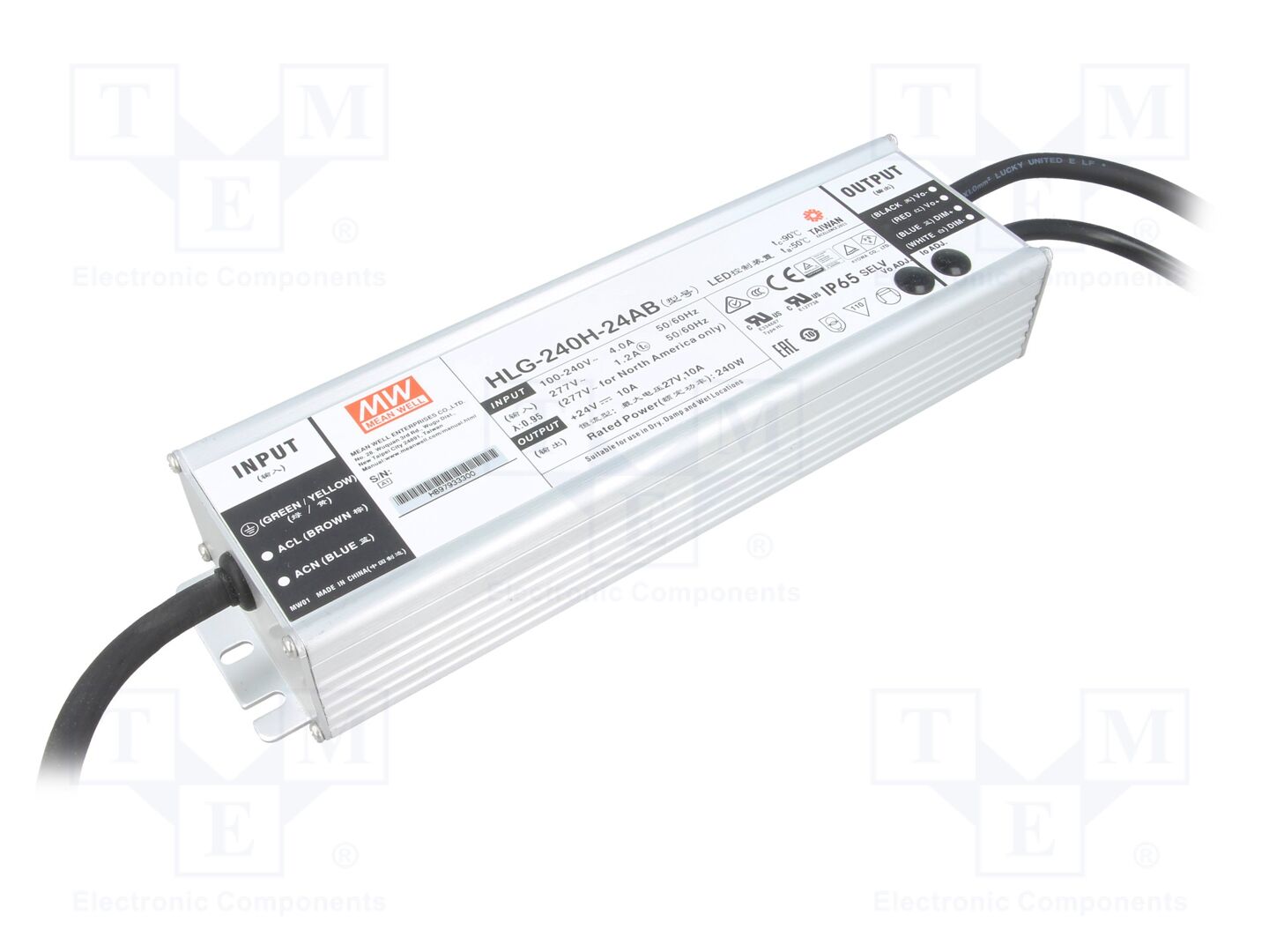 MEAN WELL HLG-240H-24AB LED-verkkolaite 240W 24VDC