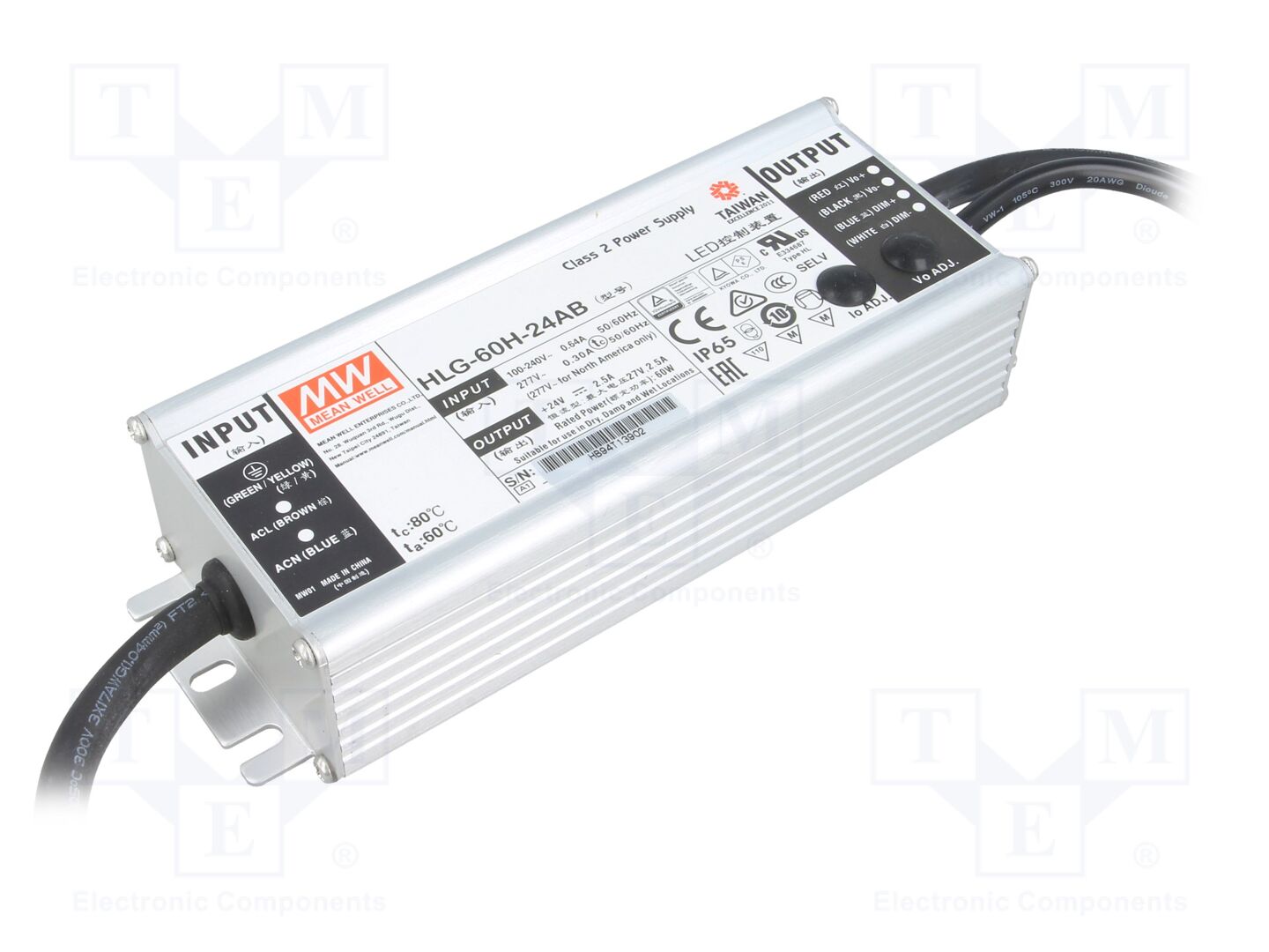 MEAN WELL HLG-60H-24AB LED-virtalähde 60W 24VDC