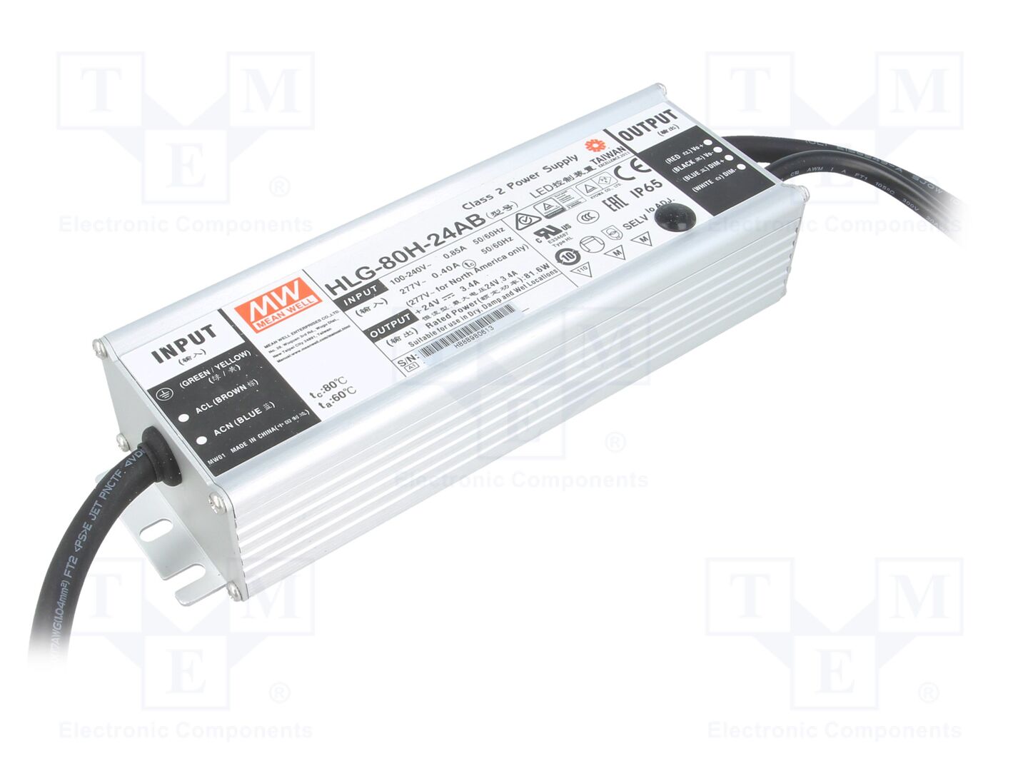 MEAN WELL HLG-80H-24AB LED-verkkolaite 81,6W 24VDC