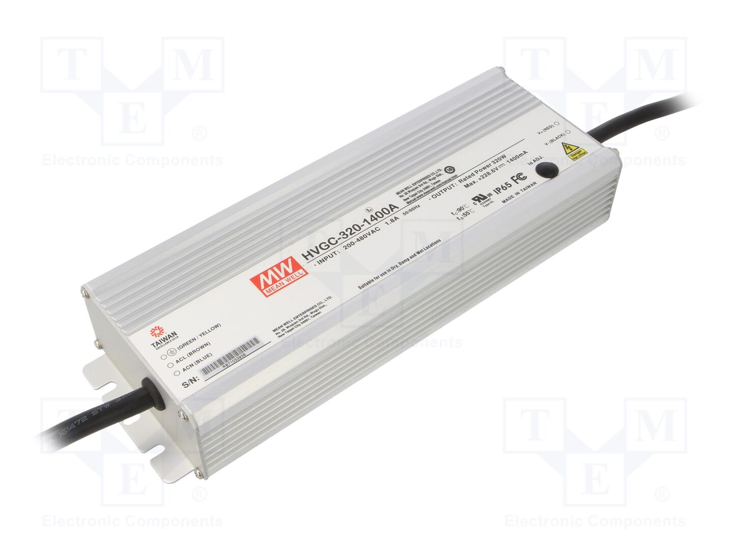 MEAN WELL HVGC-320-1400A LED-virtalähde 320W 114,3-228,6VDC