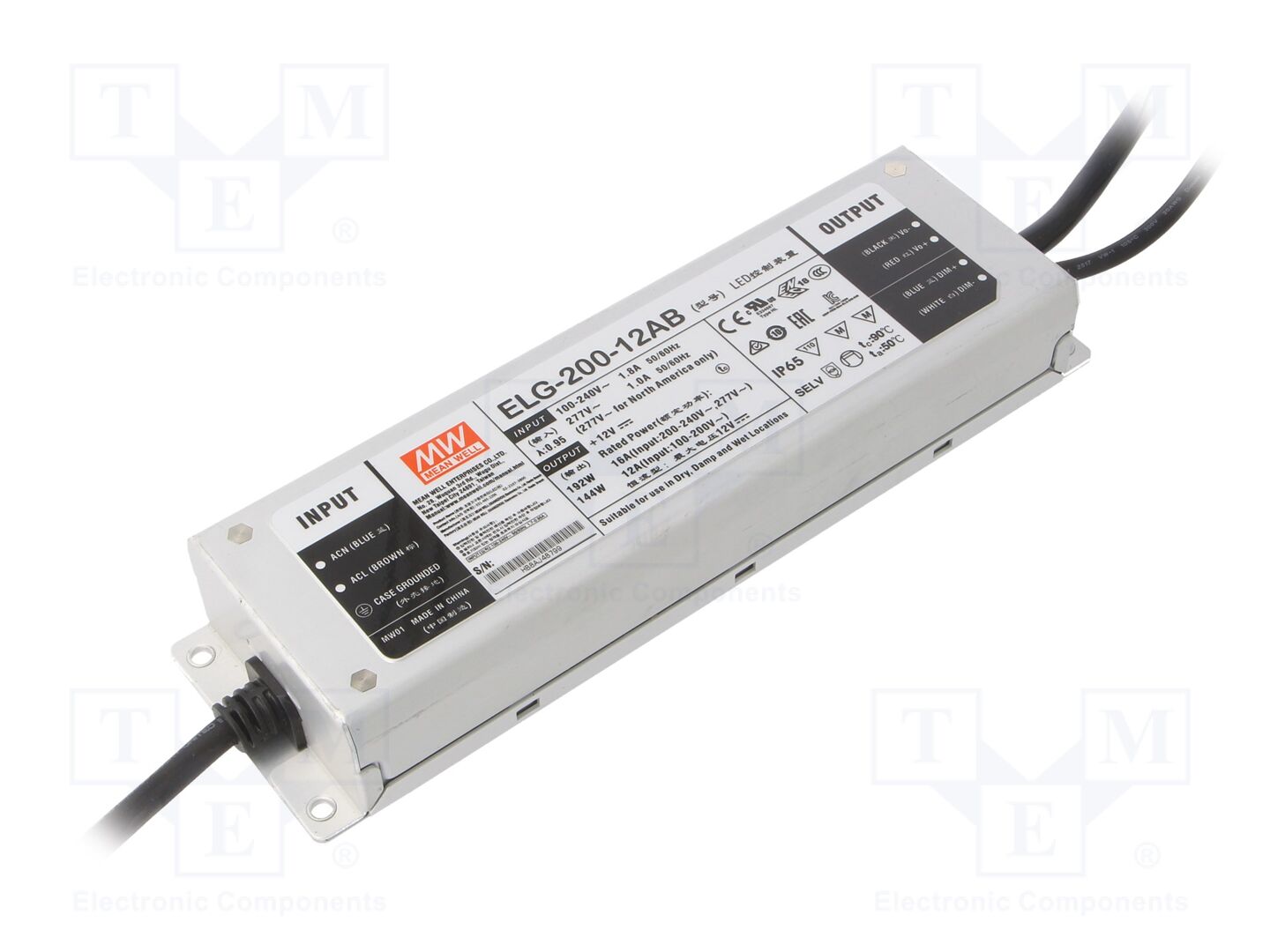 MEAN WELL ELG-200-12AB LED-verkkolaite 192W 12VDC