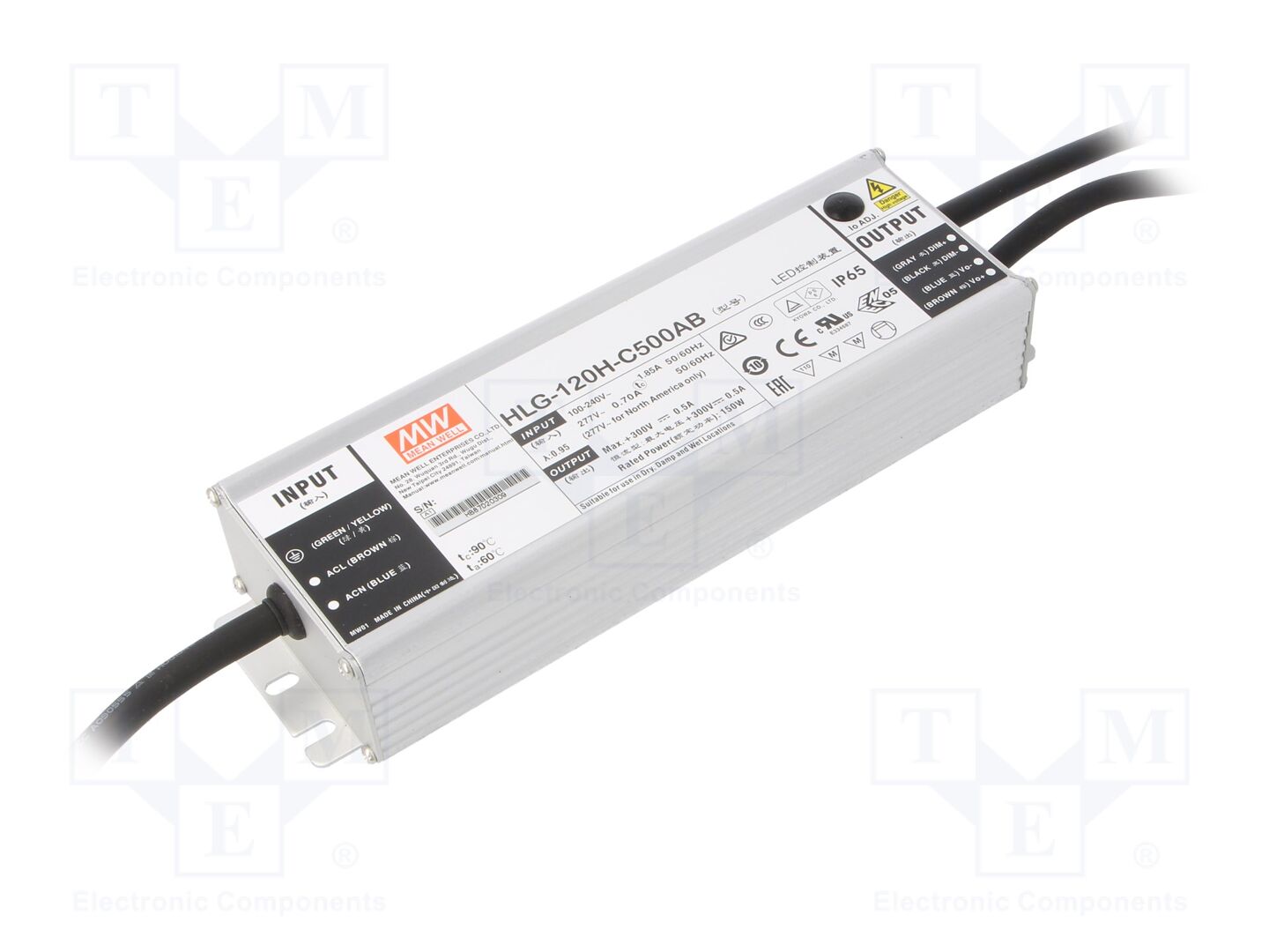 MEAN WELL HLG-120H-C500AB LED-virtalähde 150W 250-500mA
