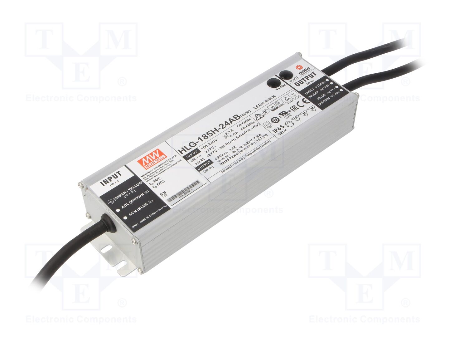 MEAN WELL HLG-185H-24AB LED-virtalähde 187,2W 24VDC