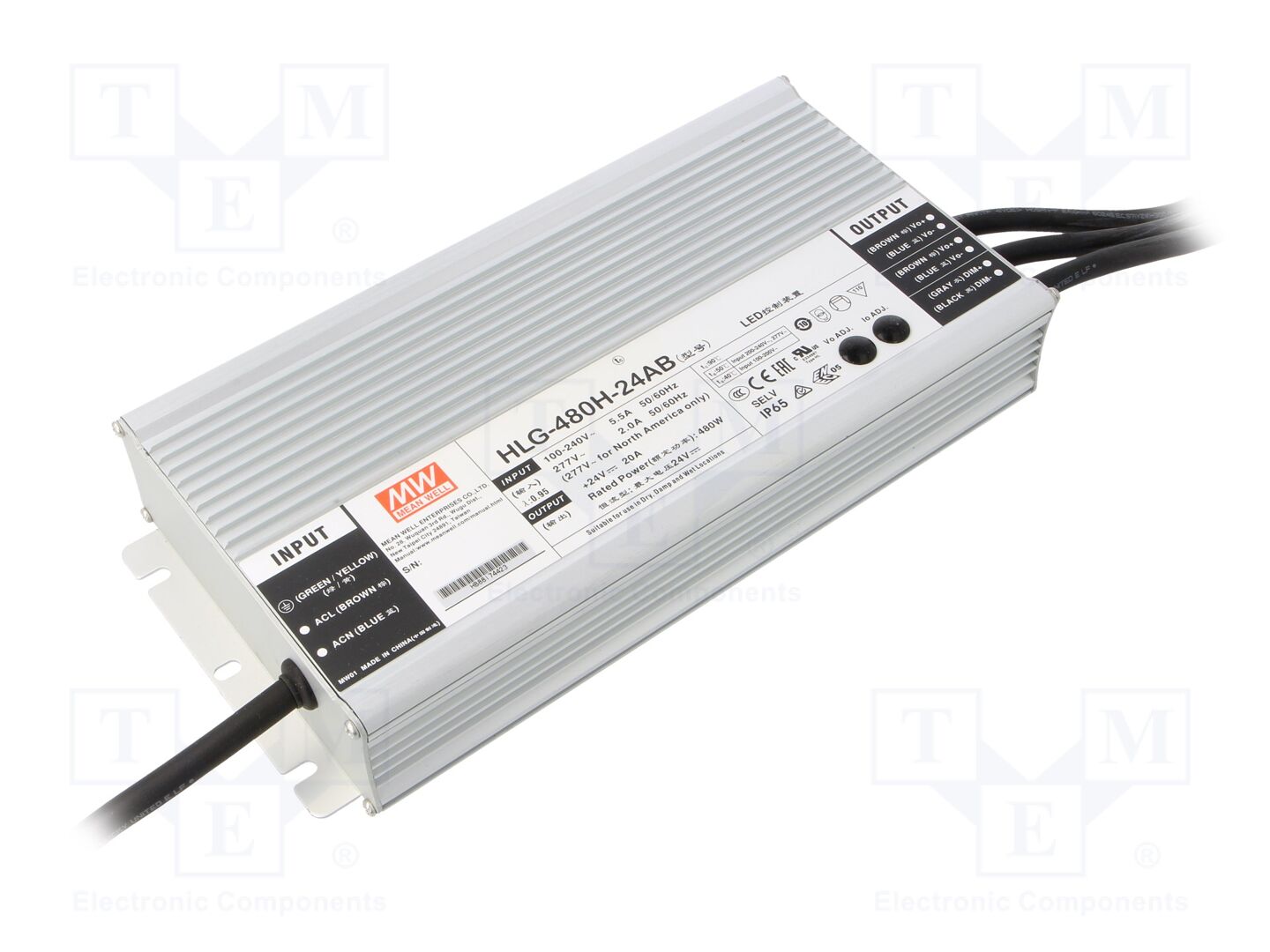 MEAN WELL HLG-480H-24AB LED-virtalähde 480W 24VDC