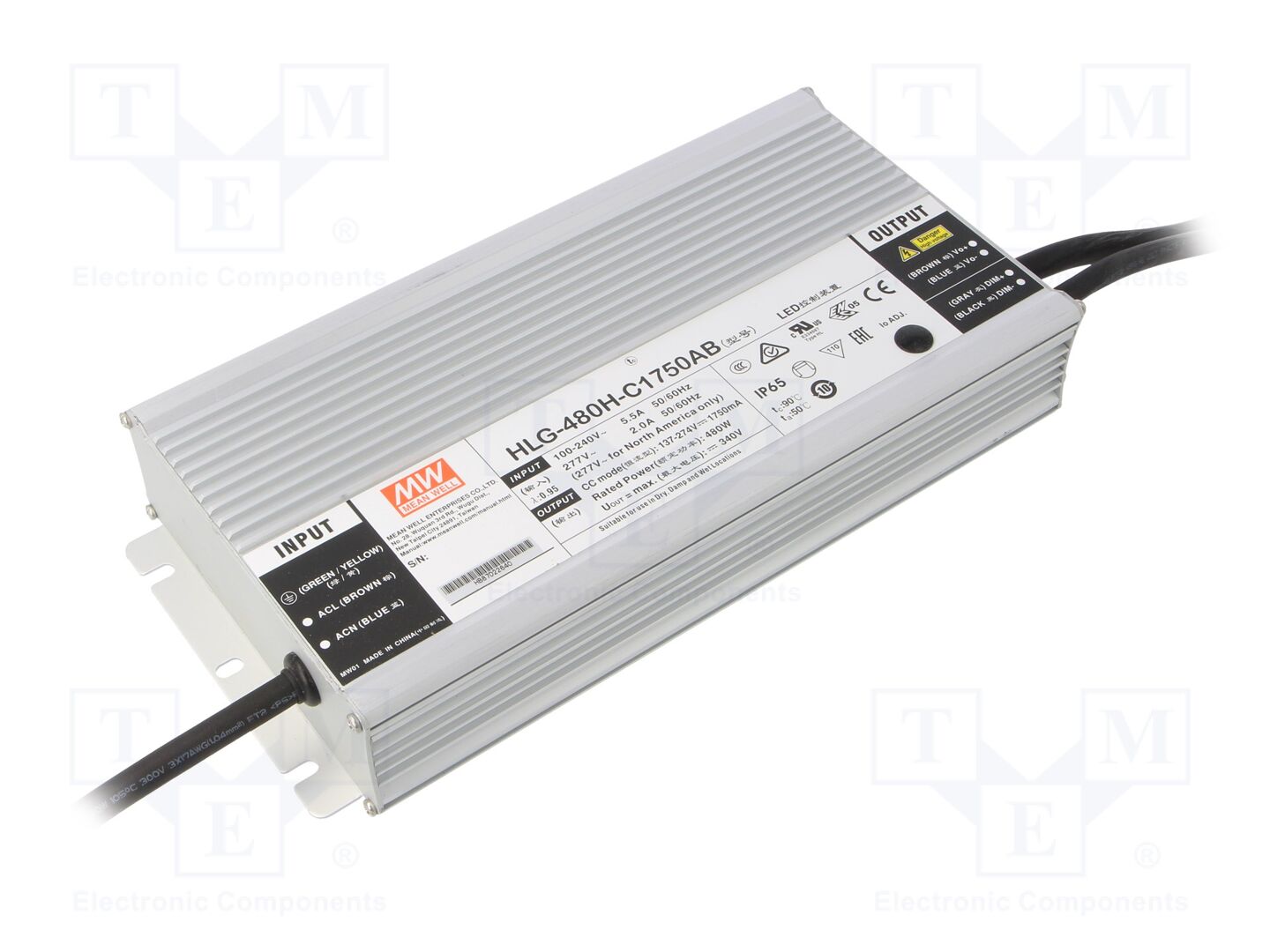 MEAN WELL HLG-480H-C1750AB LED-virtalähde 480W 137-274VDC