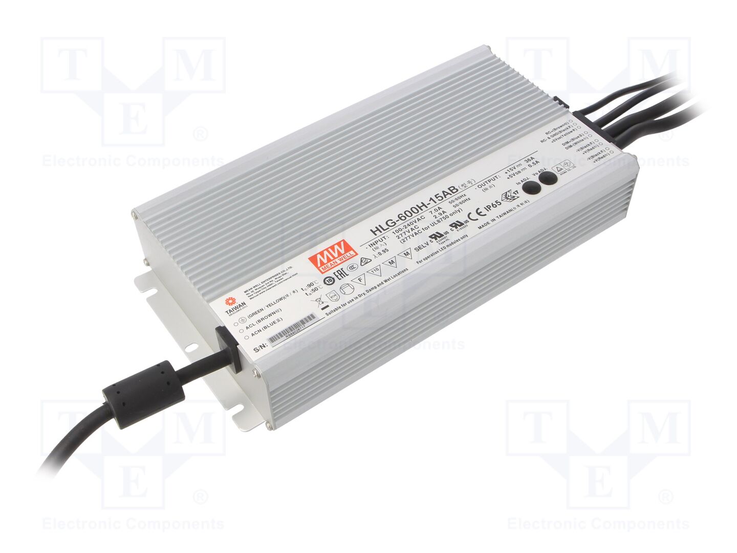 MEAN WELL HLG-600H-15AB LED-virtalähde 540W 15VDC 18-36A