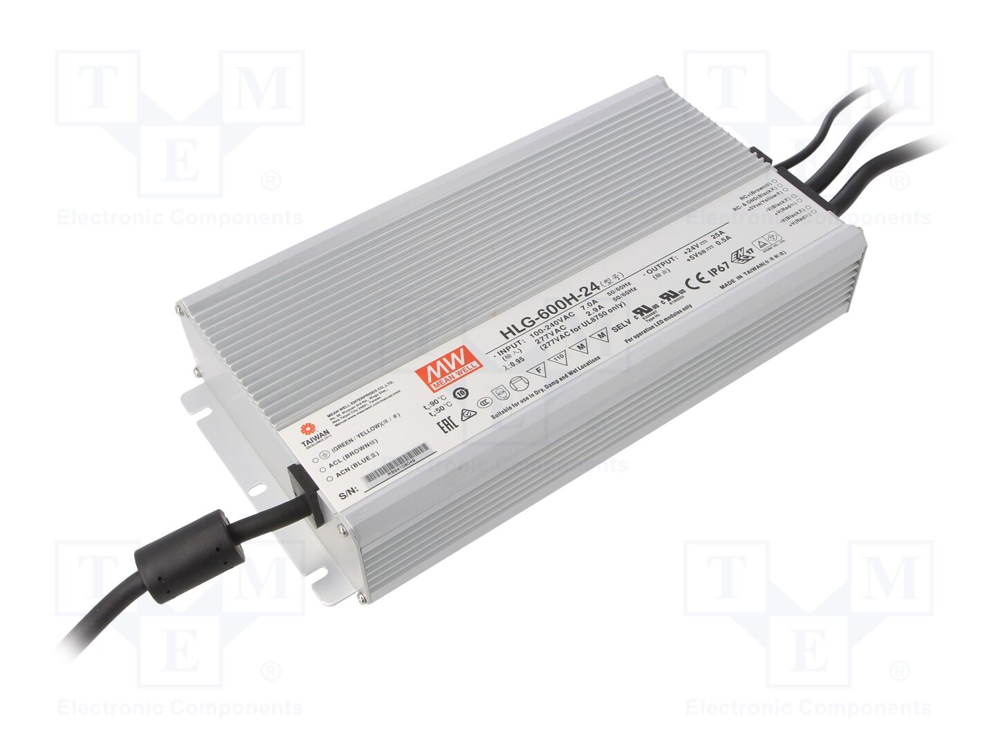 MEAN WELL HLG-600H-24 LED-virtalähde 600W 24VDC 25A