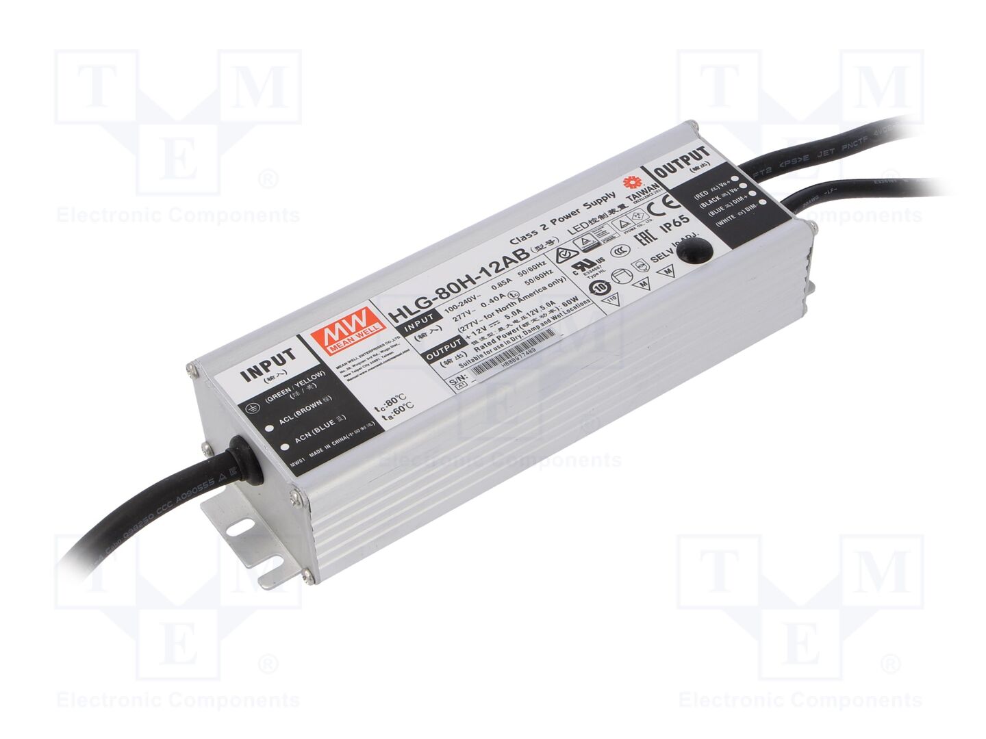 MEAN WELL HLG-80H-12AB LED-verkkolaite 60W 12VDC 3-5A