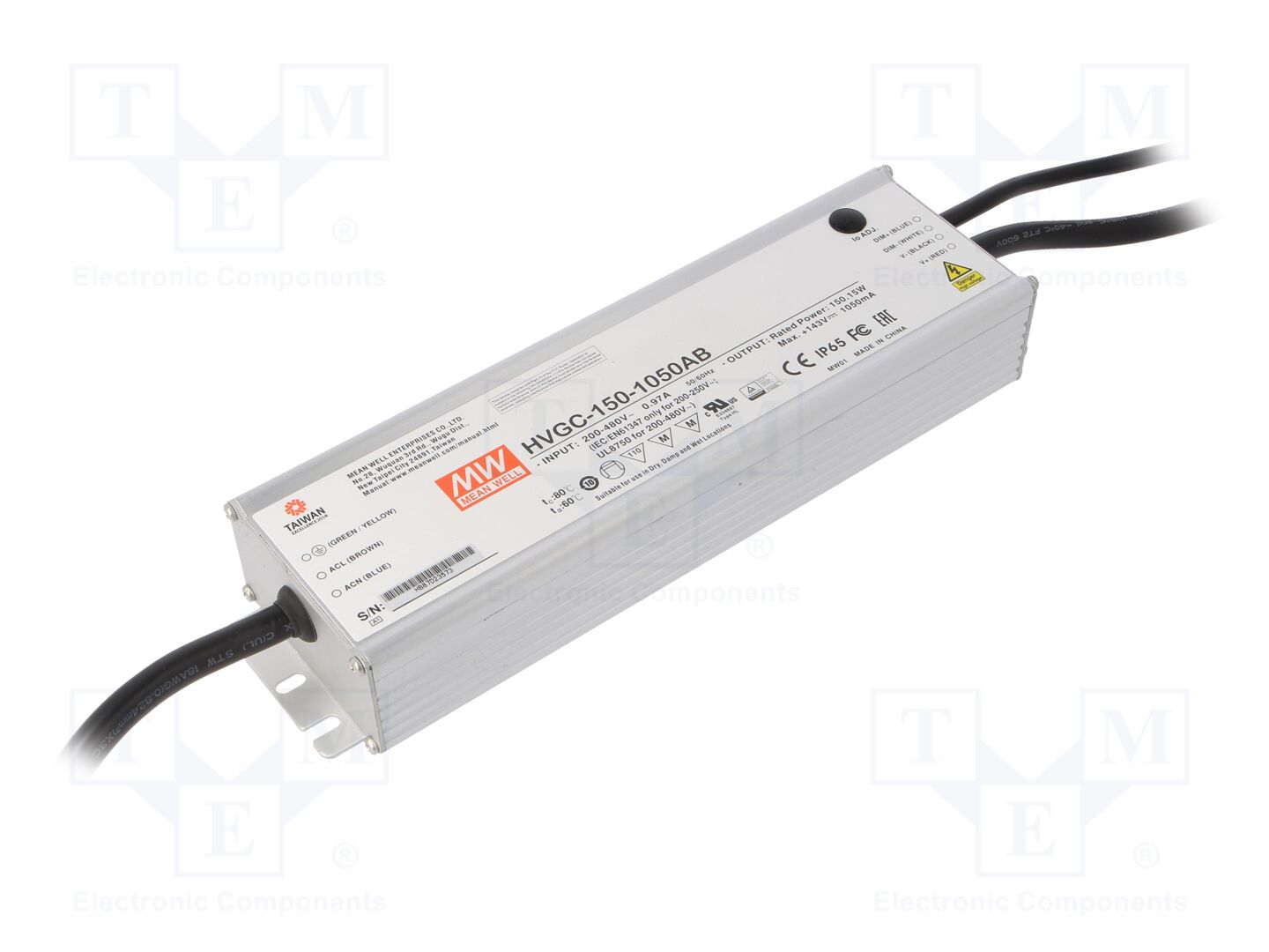 MEAN WELL HVGC-150-1050AB LED-verkkolaite 150W 15-143VDC 630-1050mA
