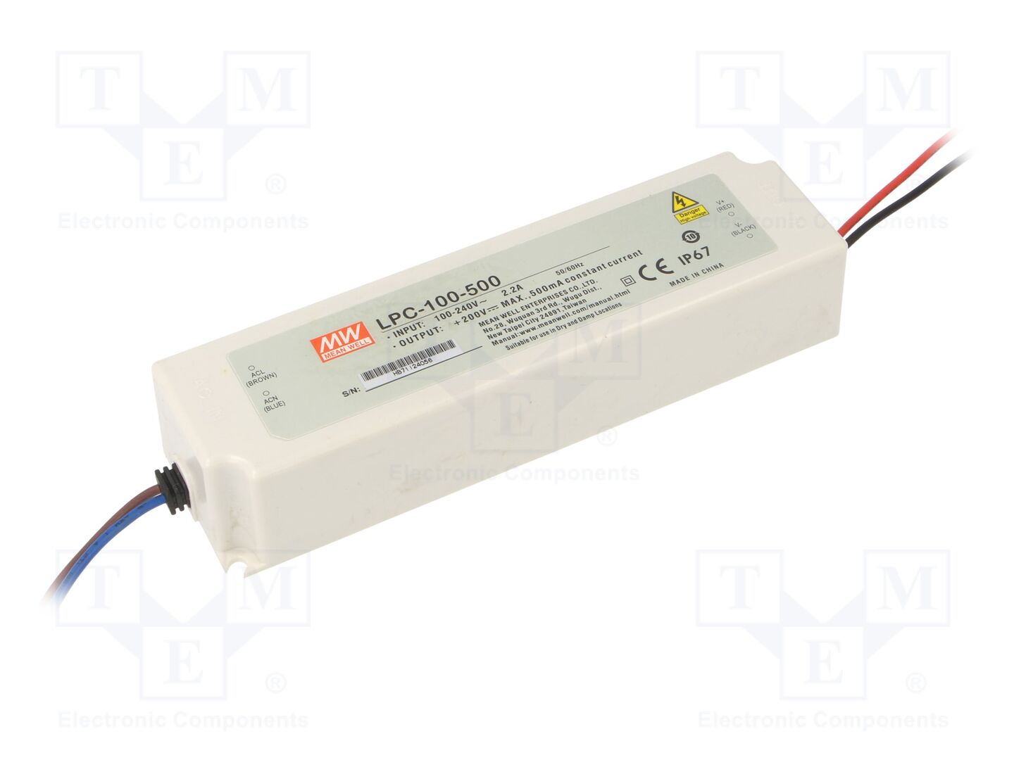 MEAN WELL LPC-100-500 LED-verkkolaite 100W 500mA