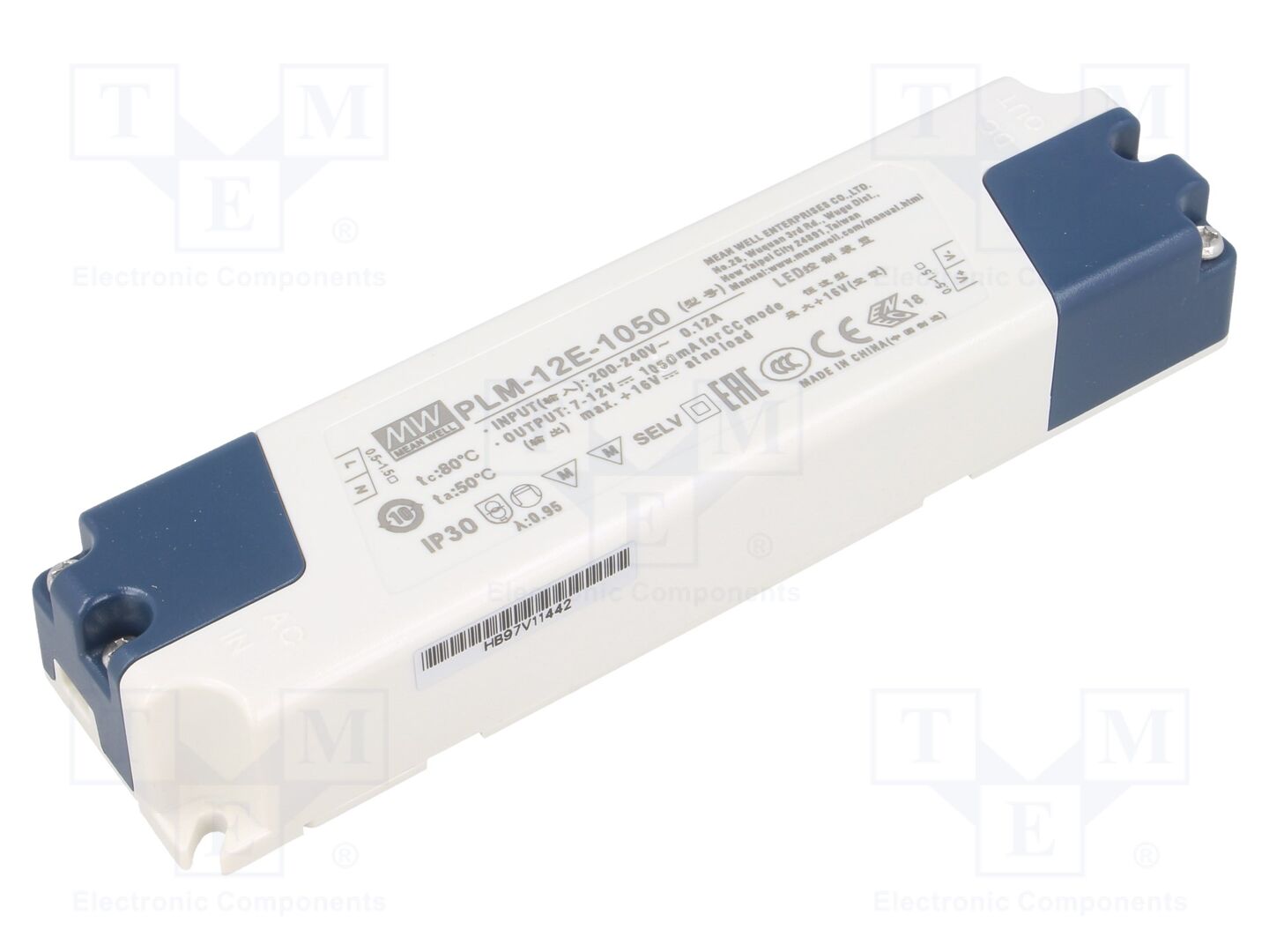 MEAN WELL PLM-12E-1050 LED-virtalähde 12,6W 1050mA