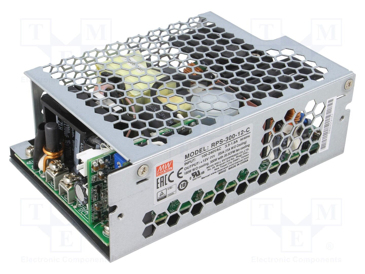 MEAN WELL RPS-300-12-C Avoin kehikko kytkinlähde 300W 12V