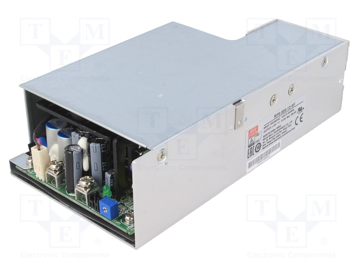 MEAN WELL RPS-500-12-SF Avoin kehikko kytkinlähde 499,2W 12VDC