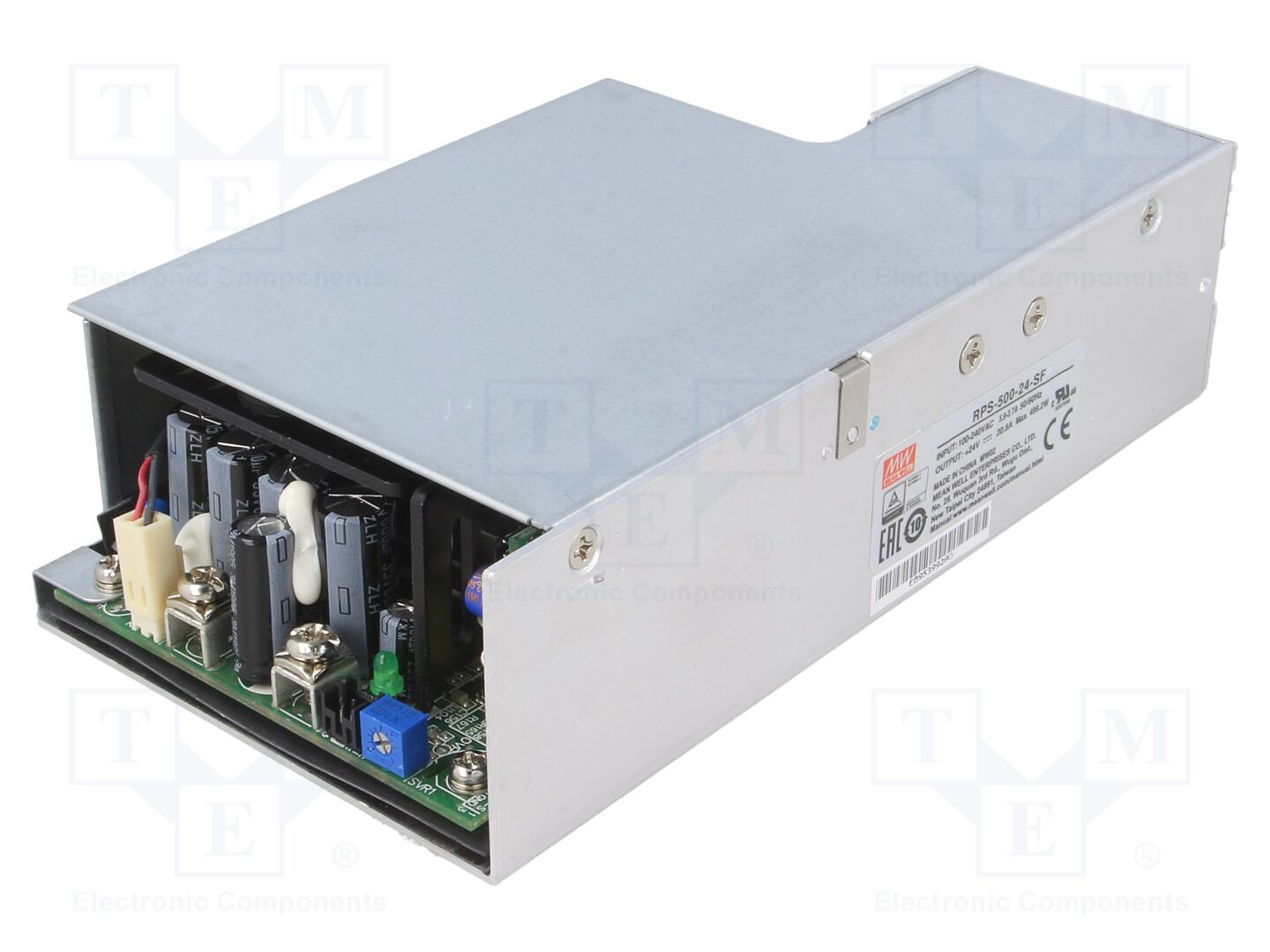 MEAN WELL RPS-500-24-SF Avoimen kehyksen kytkentävirtalähde 500W 24VDC