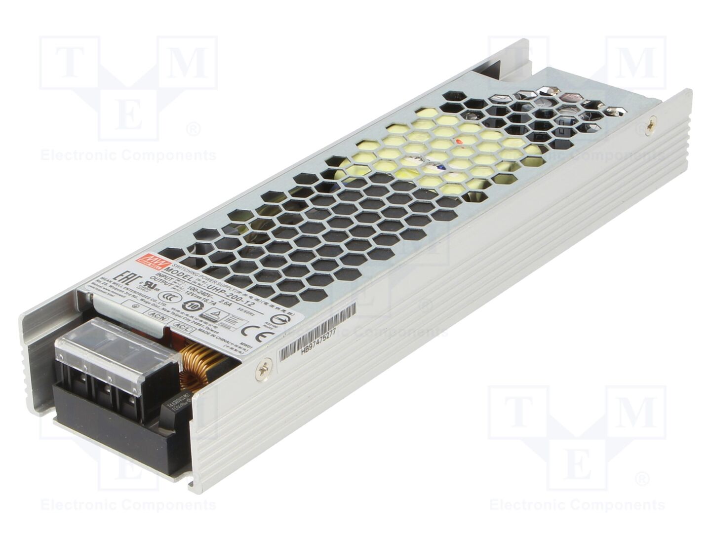 MEAN WELL UHP-200-12 Sisäänrakennettu kytkentäsähkönsyöttö 200,4W 12VDC