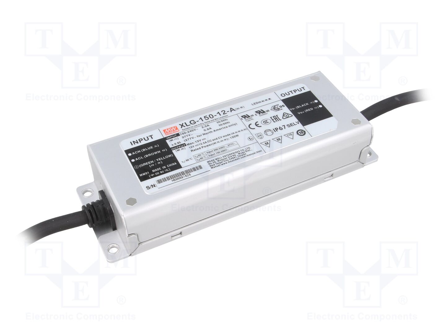 MEAN WELL XLG-150-12-A LED-virtalähde 150W 12VDC 12,5A
