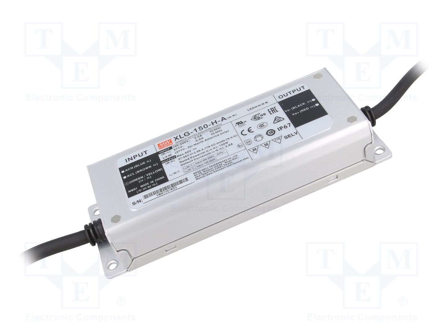 MEAN WELL XLG-150-H-A LED-verkkolaite 150W 27-56VDC