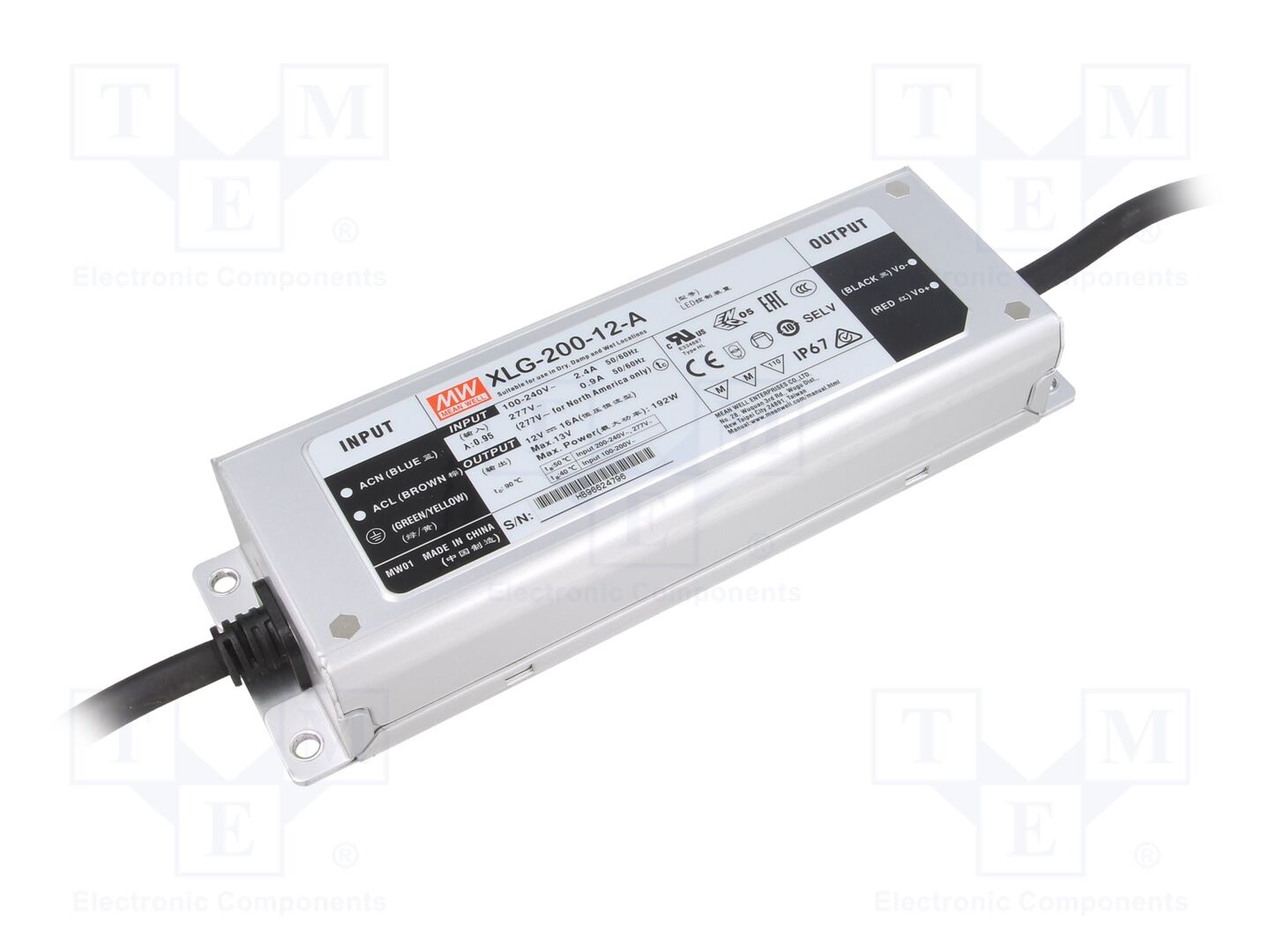 MEAN WELL XLG-200-12-A LED-virtalähde 192W 12VDC