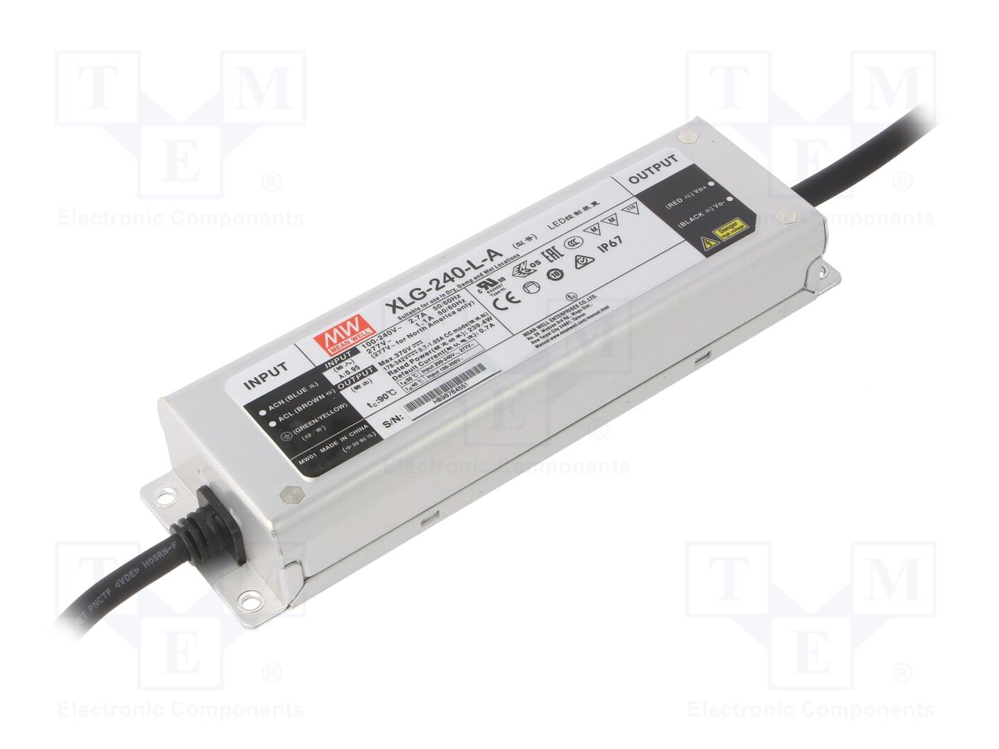 MEAN WELL XLG-240-L-A LED-virtalähde 240W 178-342VDC