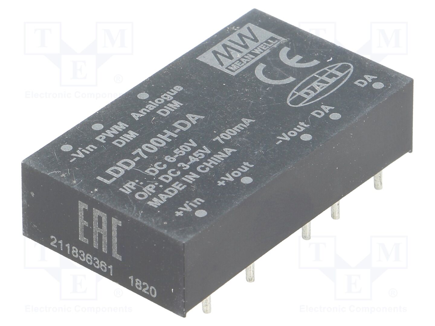 MEAN WELL LDD-700H-DA DC/DC Muunnin DALI