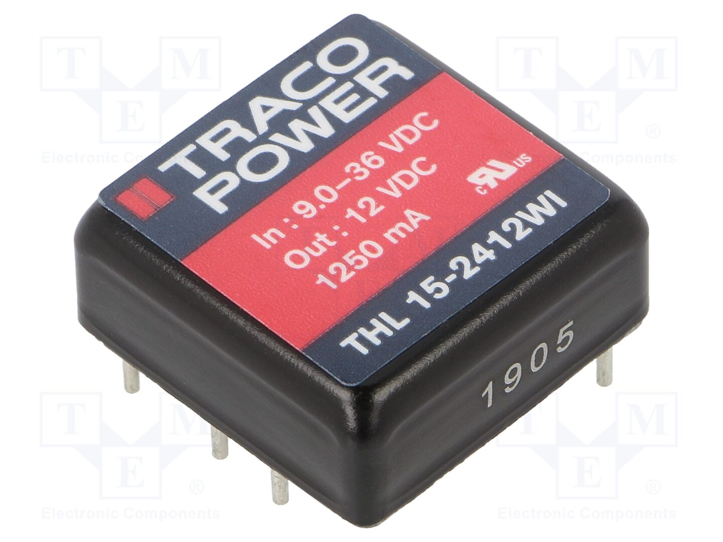 TRACO POWER THL15-2412WI DC/DC-muunnin 15W