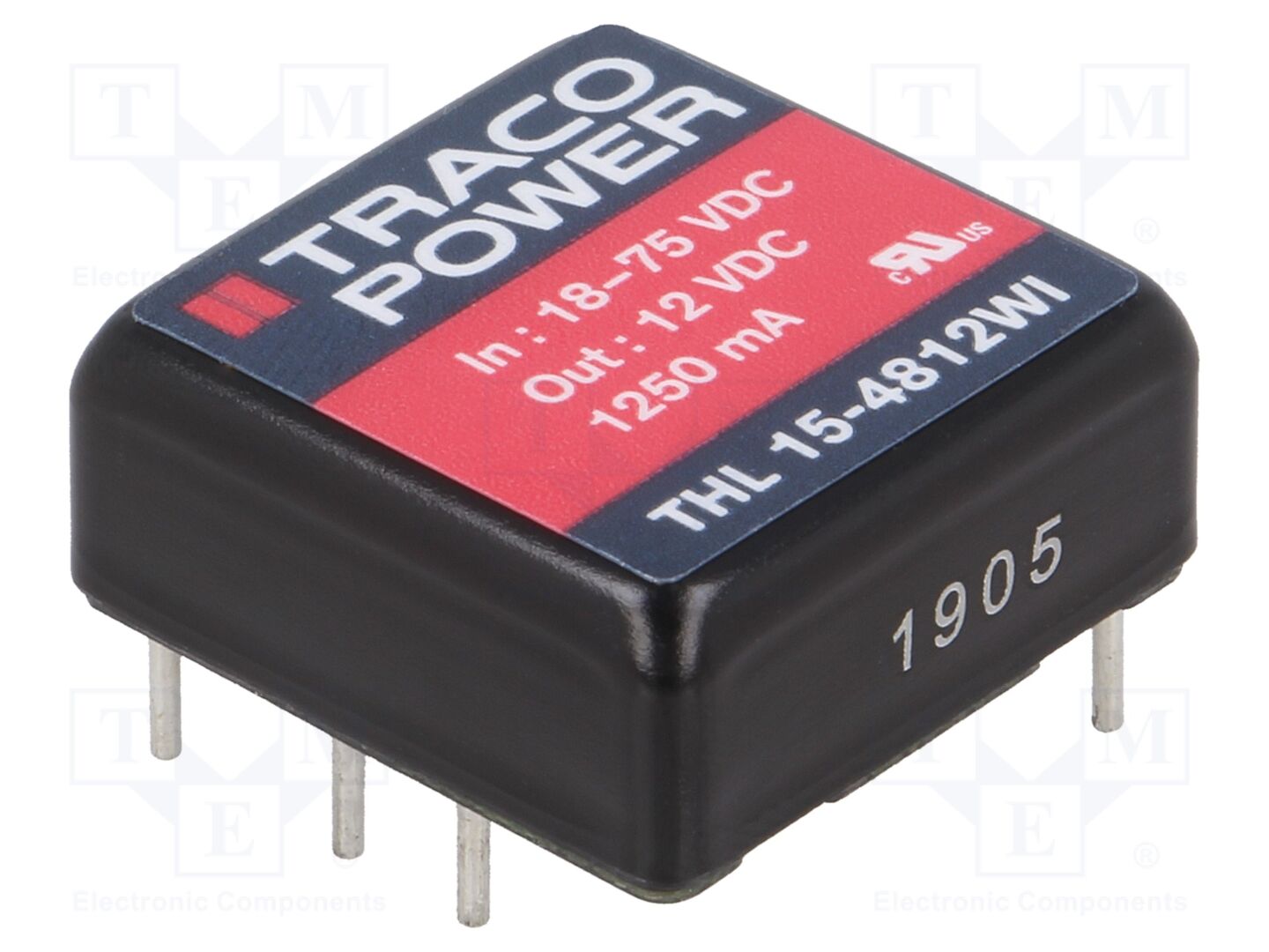 TRACO POWER THL15-4812WI DC/DC-muunnin 15W