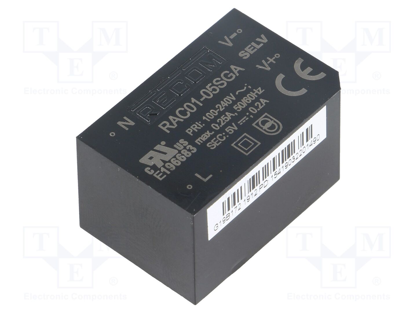 RECOM RAC01-05SGA AC/DC-muunnin 1W