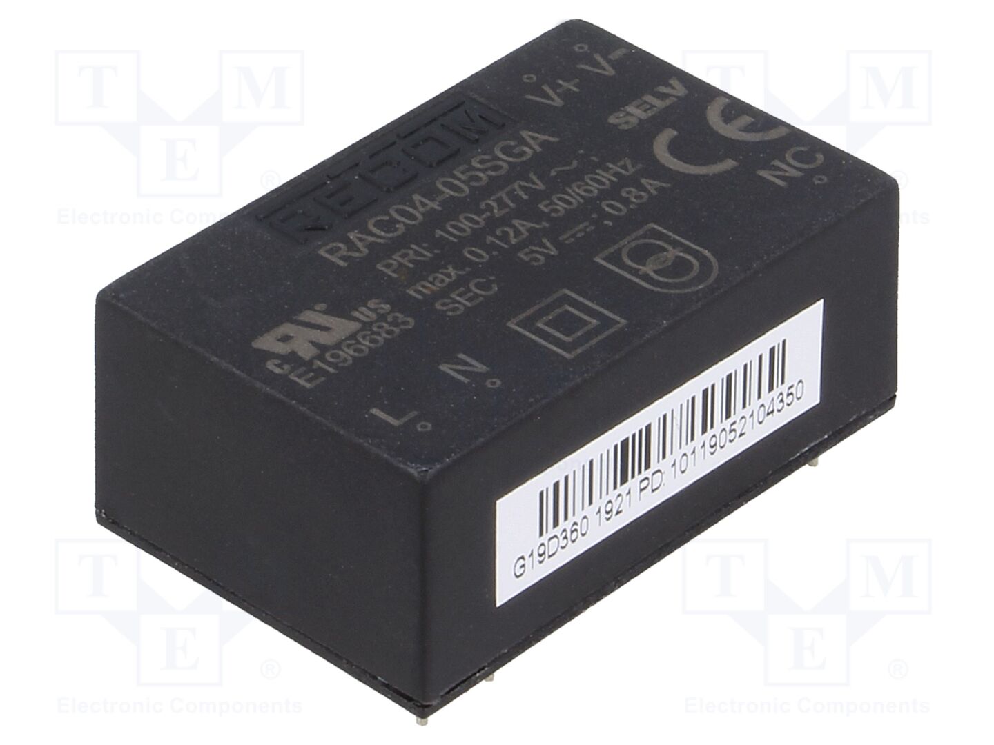 RECOM RAC04-05SGA AC/DC-muunnin 4W