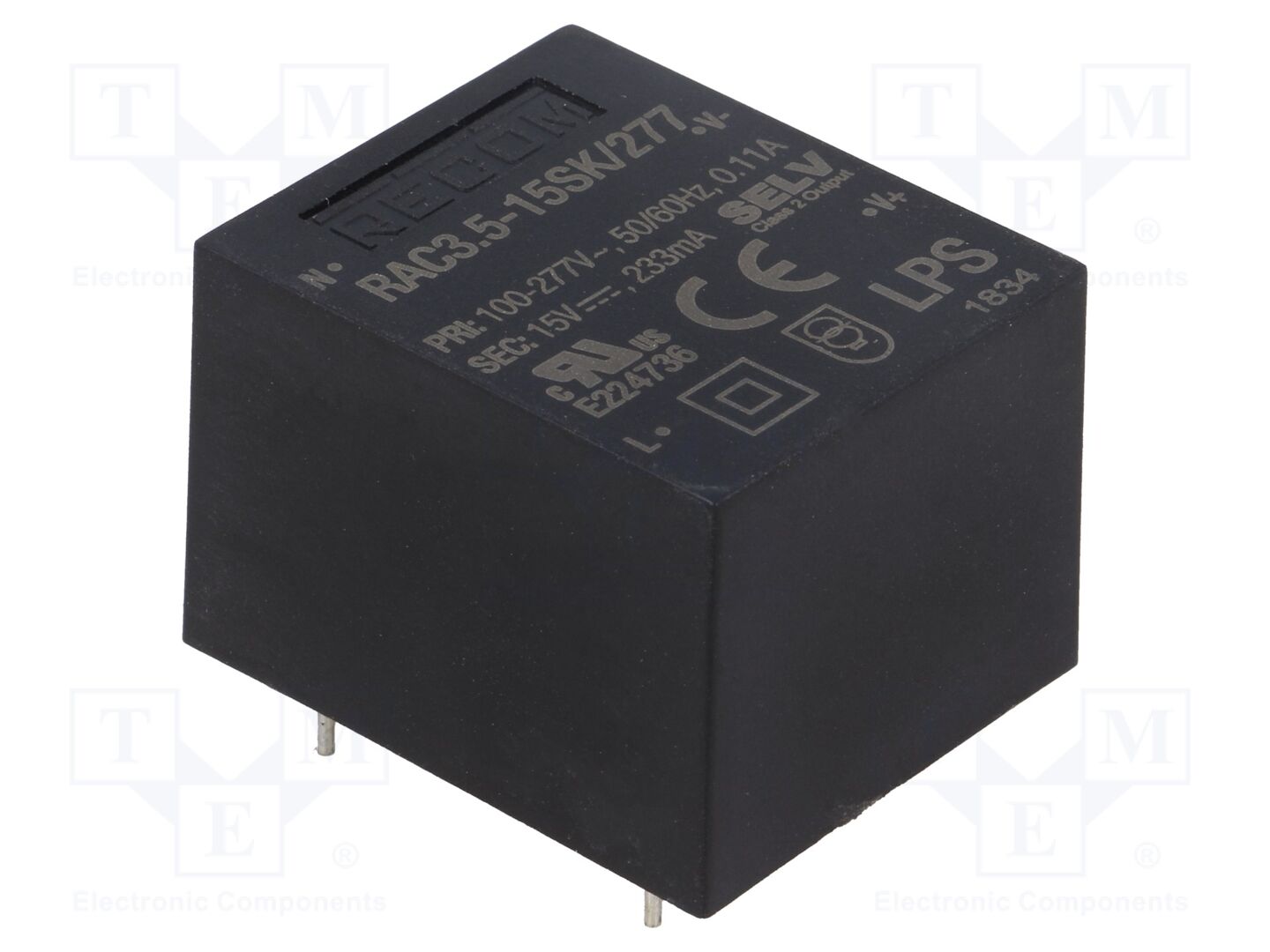RECOM RAC3.5-15SK/277 PCB AC/DC-muunnin 3.5W