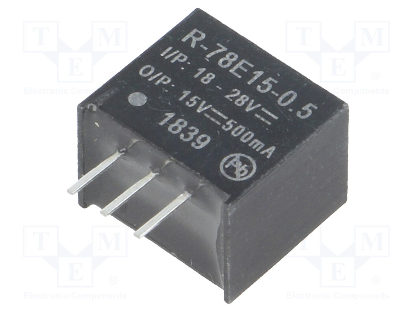 RECOM R-78E15-0.5 DC/DC-muunnin 7.5W