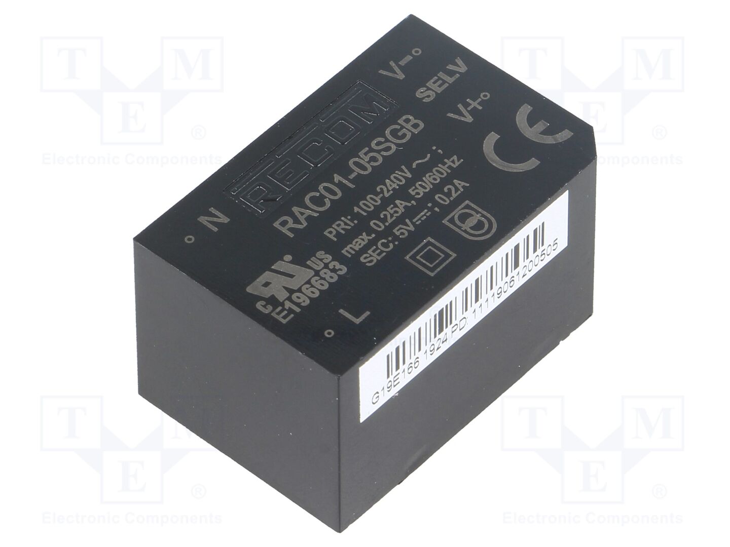 RECOM RAC01-05SGB AC/DC-muunnin 1W, 5VDC