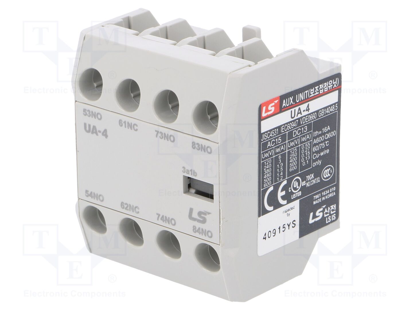 LS ELECTRIC UA-4-3A1B Apukosketin NC + NO x3