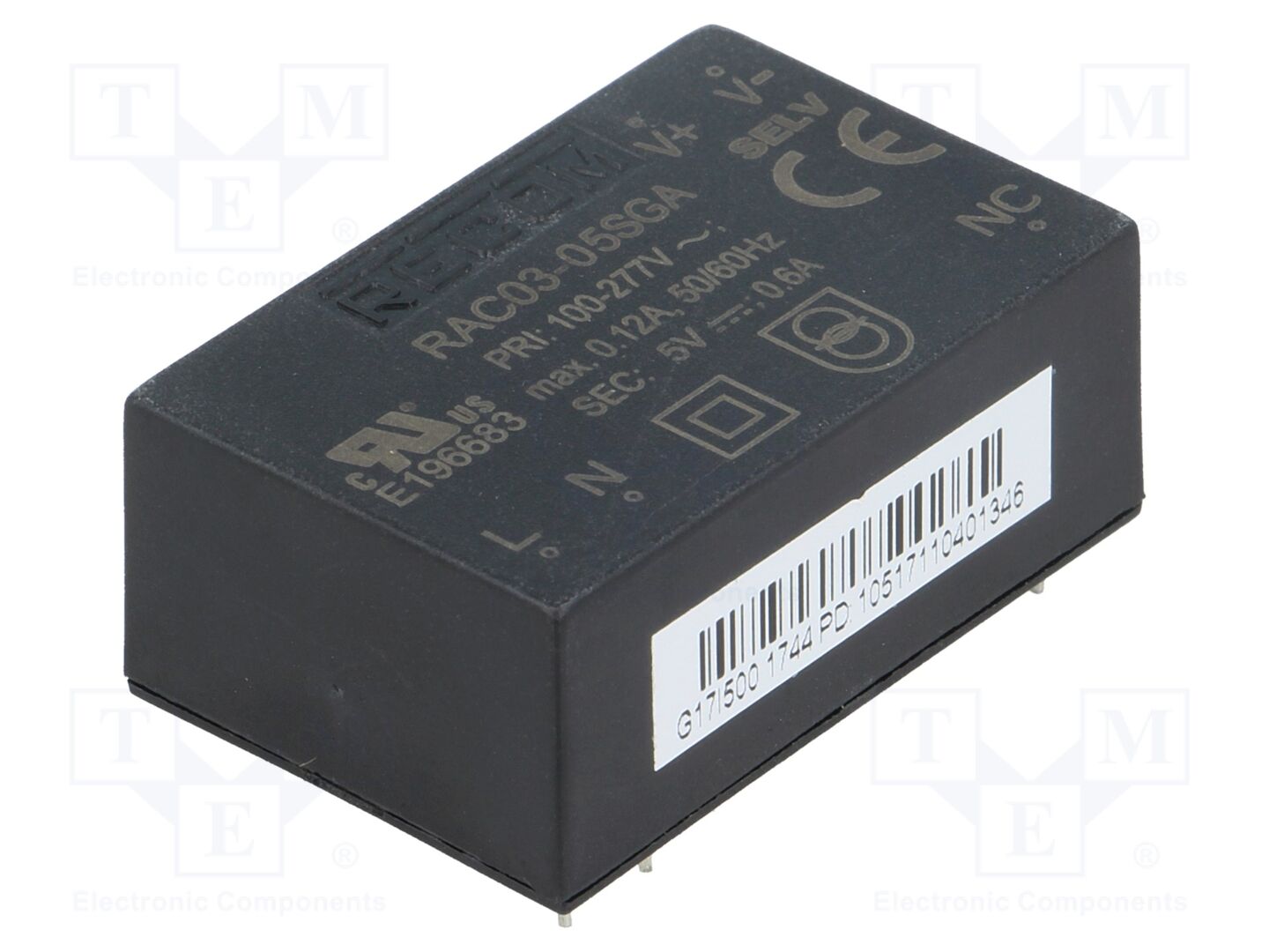 RECOM RAC03-05SGA AC/DC-muunnin 3W